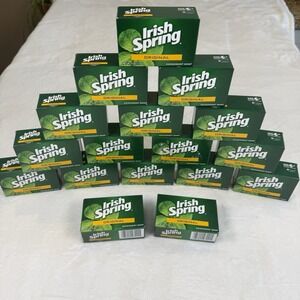 Irish Spring Original Deodorant Soap 4 oz Old Formula No Flaxseed Lot of 17 NOS
